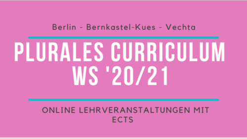 Ausschnitt des Deckblatts des Pluralen Curriculum im Wintersemester 20/21